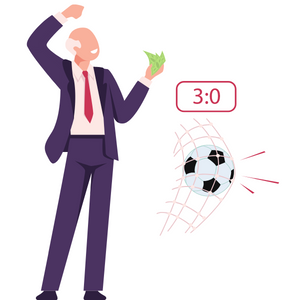 en man med pengar och en fotboll till höger om en text som handlar om varför betting utan konto har blivit så populärt.