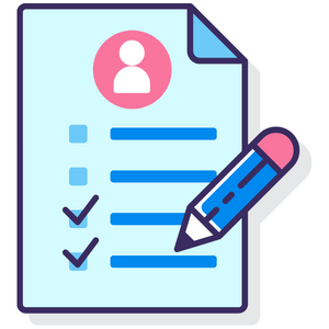 registreringspapper och en penna till höger om en text som handlar om, enkel registrering.